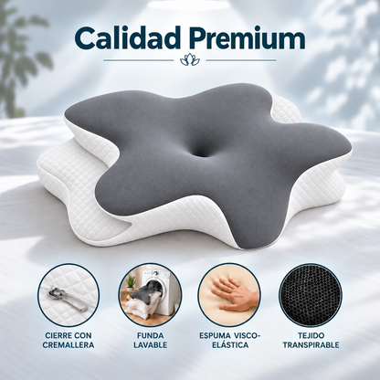 Almohada cervical viscoelástica diseño mariposa Cervistar